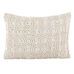 0002 - Smocked Design Pillow - Down Filled