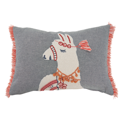 139 - Llama Fringe Pillow - Down Filled