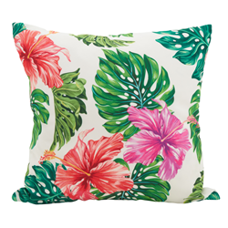 1470 - Printed Flower Pillow - Poly Filled