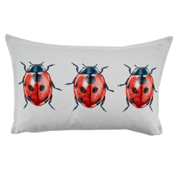 2105 - Lady Bugs Pillow - Poly Filled