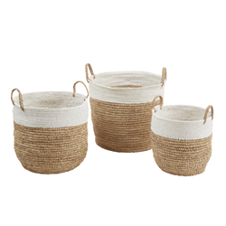 HA2105 Two-Tone Baskets - Set Of 3