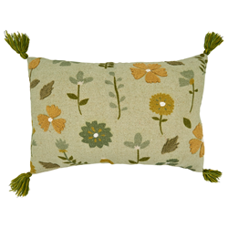 7103 Embroidered Floral Pillow