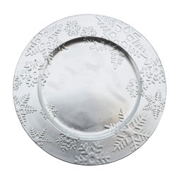 CH332 Snowflake Design Charger Plate