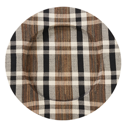CH805 Plaid Woven Water Hyacinth Charger