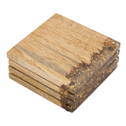 CO235 Wood And Resin Coasters - Set Of 4