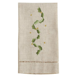 XM754 Embroidered And Hemstitched Vine Guest Towel