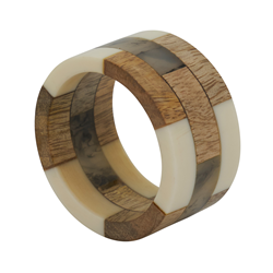 NR123 Wood Segments Napkin Ring