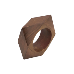NR980 Geometric Wooden Napkin Ring