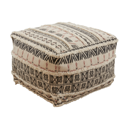 PU197 Printed And Tufted Pouf