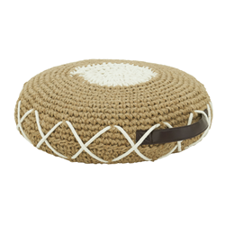 PU508 Woven Pouf With Handle