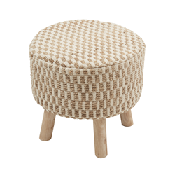 ST4133 Jute And Cotton Woven Stool