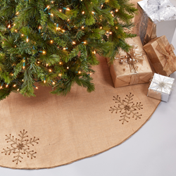 518 Beaded Snowflake Design Tree Skirt