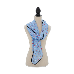 S1927 Floral Ruffled Scarf