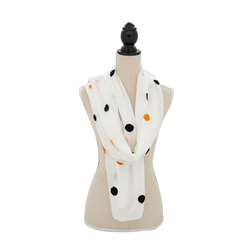 S2805 Polka Dot Embroidered Scarf
