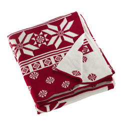 TH028 Knitted Christmas Design Throw