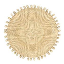 1316 Rattan Sea Shell Placemat