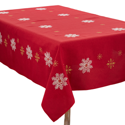 116 Snowflake Design Tablecloth