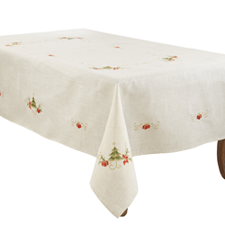 1710 Embroidered Christmas Tablecloth