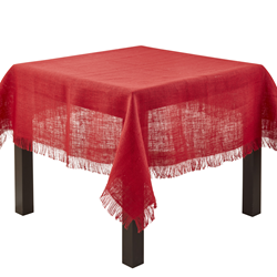 JU209 Fringed Jute Tablecloth