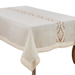 4799 Embroidered Lace Tablecloth