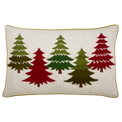 1958 Embroidered Christmas Tree Pillow