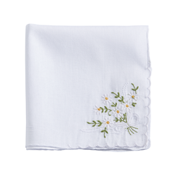 9720 Embroidered Floral Handkerchief