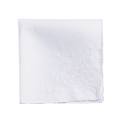 03 Hand Embroidered Floral Handkerchief