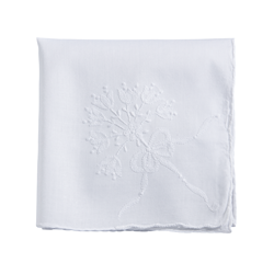 5925 Hand Embroidered Floral Handkerchief