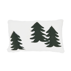 2130 Faux Fur Christmas Tree Pillow