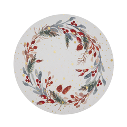 2809 Red Berry Wreath Placemat