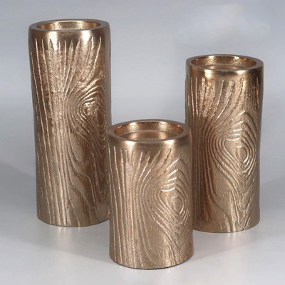 V149 Wood Grain Pattern Candle Holder