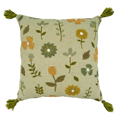 7103 Embroidered Floral Pillow