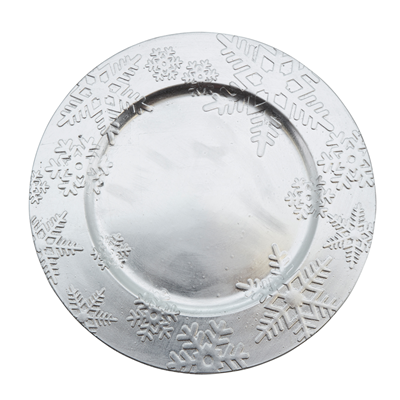 CH332 Snowflake Design Charger Plate