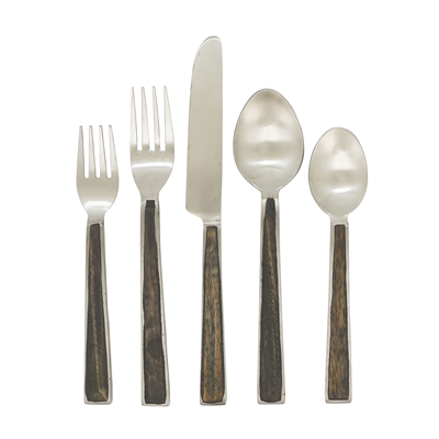 SP630 Wood Inlay Flatware - Set Of 5