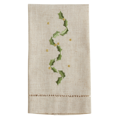 XM754 Embroidered And Hemstitched Vine Guest Towel