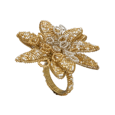 NR109 Beaded Flower Napkin Ring