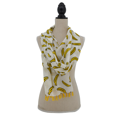 S9316 Bananas Block Print Scarf