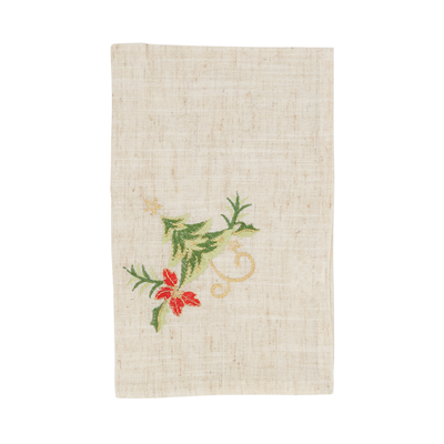 1710 Embroidered Christmas Napkin