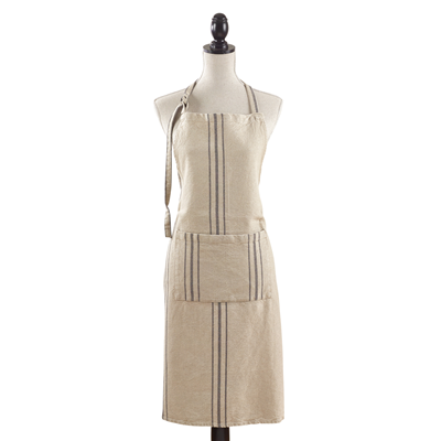 1117 Striped Linen Apron