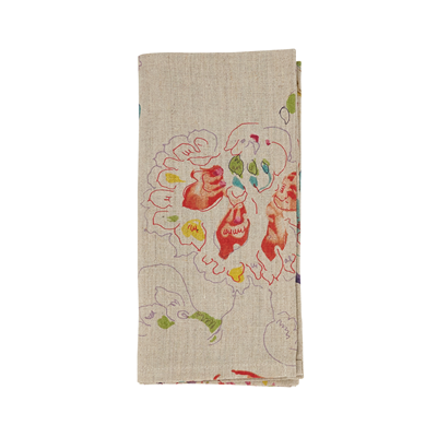 13010 Printed Floral Design Napkin