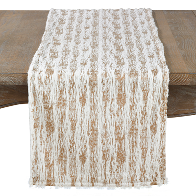 2323 Foil Print Faux Fur Runner