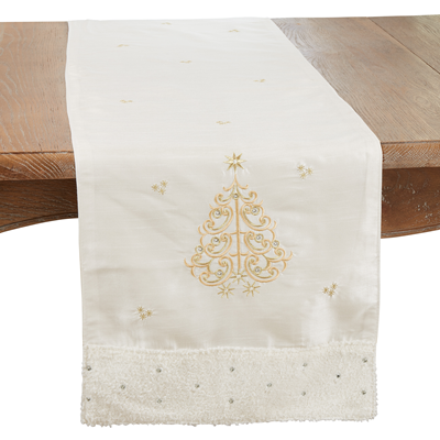 1554 Embroidered Christmas Tree Runner