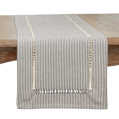 1563 Stripe Hemstitch Runner