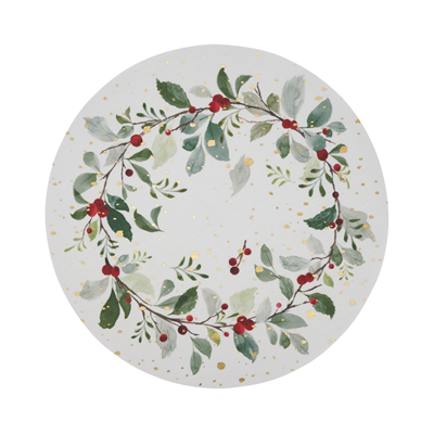 4028 Red Berry Wreath Placemat