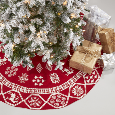 8204 Reversible Kitted Christmas Tree Skirt